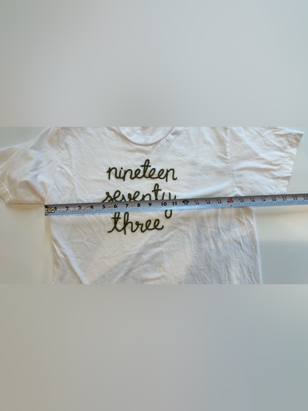 Lingua Franca Nineteen Seventy Three Embroidered Tee M - Picture 6 of 9